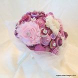 Bridal Bouquet With Lavender Buttons 4 small