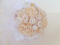 Cream And White Buttons Bridal Bouquet 2 small