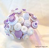 Lilac And White Buttons Bridal Bouquet Set 3 small