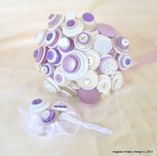 Lilac And White Buttons Bridal Bouquet Set 5 small