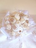 Button Bouquet With Crystals And Rhinestones "My Fair" 1 small