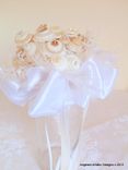 Button Bouquet With Crystals And Rhinestones "My Fair" 3 small