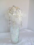 Cream And White Crystals And Buttons Bridal Bouquet 2 small