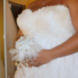 Cream And White Crystals And Buttons Bridal Bouquet 4 small