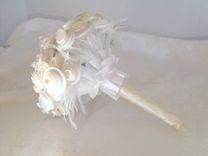 Winter White Button Bridal Bouquet 2 small