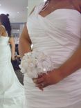 Winter White Button Bridal Bouquet 5 small