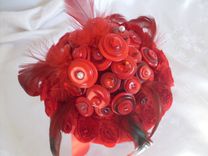 Red Hot Buttons Bridal Bouquet 1 small