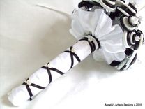 Tuxedo Black And White Buttons Bridal Bouquet 2 small