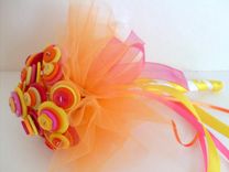 Bright Tutti Fruiti Bouquet With Multi-Colored Buttons 3 small