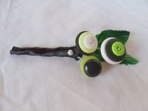 Lime Green Buttons Wedding Boutonniere 5 small