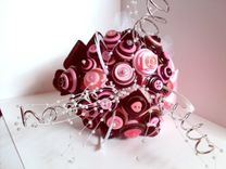 Pink And Brown Buttons Bridal Bouquet 2 small