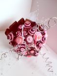 Pink And Brown Buttons Bridal Bouquet 5 small