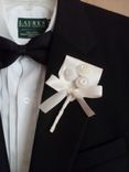 White Buttons Wedding Boutonniere 2 small