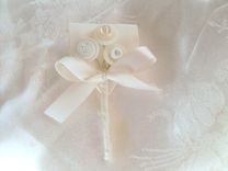 White Buttons Wedding Boutonniere 3 small