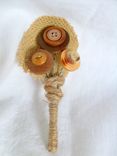 Rustic Buttons Wedding Boutonniere 1 small