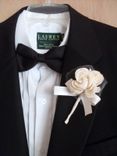 Cream Sola Rose Wedding Boutonniere 2 small