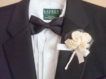 Cream Sola Rose Wedding Boutonniere 4 small