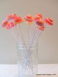 Assorted Colored Buttons Bouquet Stems 1 small