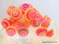 Assorted Colored Buttons Bouquet Stems 3 small