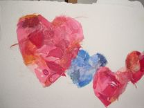 Hearts Collage "I Love You'' 5 small