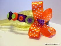 Button Headband, Flower Girl 1 small