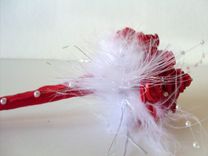 Red Buttons Wedding Toss Bouquet 2 small