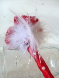 Red Buttons Wedding Toss Bouquet 5 small