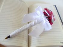 Pink Button Bouquet Guest Book Pen 3 small