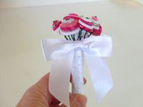 Pink Button Bouquet Guest Book Pen 5 small