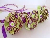 Button Wedding Bouquet In Purple And Green 1 small