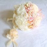 Cream And White Buttons Bridal Bouquet 1 small