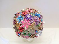 Jeweled Brooch Bouquet, Alternative Wedding Bouquet 1 small