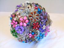 Jeweled Brooch Bouquet, Alternative Wedding Bouquet 2 small