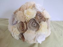 Rustic Shabby Chic Paper Flower Bouquet 2 small