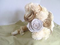 Rustic Shabby Chic Paper Flower Bouquet 3 small
