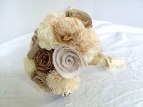 Rustic Shabby Chic Paper Flower Bouquet 4 small