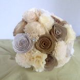 Rustic Shabby Chic Paper Flower Bouquet 6 small