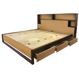 Wired Storage Headboard And Platform Bed Walnut And Maple 2 small