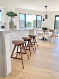 Modern Swiveling Walnut Tractor Seat Stools 1 small