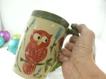 Set Of Two: Large Ceramic Handmade Mugs 2 small