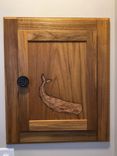 Teak Medicine Cabinet With Sperm Whale Inlay 2 small