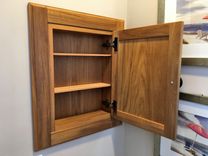 Teak Medicine Cabinet With Sperm Whale Inlay 5 small
