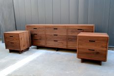 Walnut Bedroom Set - Dresser And Night Stands 1 small