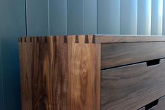 Walnut Bedroom Set - Dresser And Night Stands 4 small