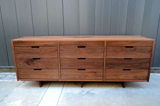 Walnut Bedroom Set - Dresser And Night Stands 2 small