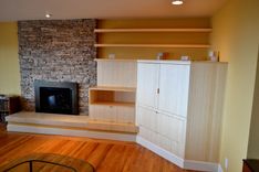 Bamboo Tv Cabinet And Storage And Floating Shelves 2 small