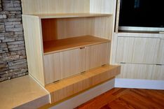 Bamboo Tv Cabinet And Storage And Floating Shelves 4 small