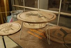 Walnut Logo Side Table 5 small