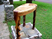 Handmade Red Oak And Walnut Hardwood Stool 1 small