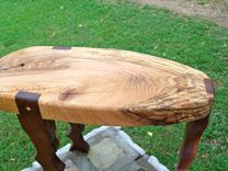 Handmade Red Oak And Walnut Hardwood Stool 3 small